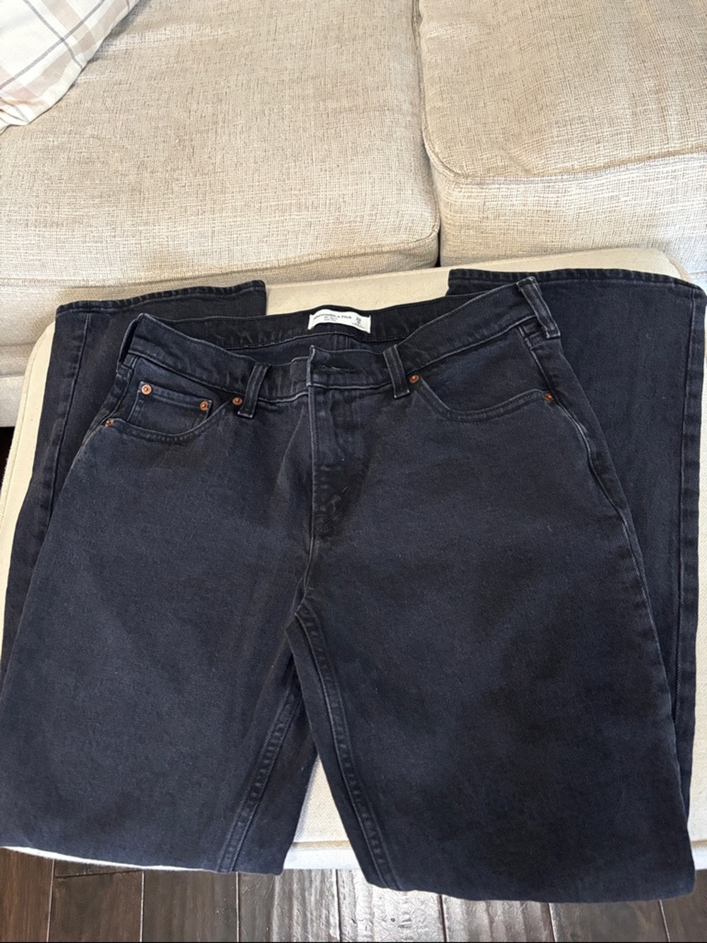 Women Abercrombie Jeans The Boot Low Rise size 29 8R in black